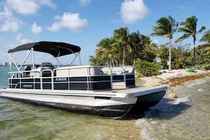 Motor Pontoon Boat Hallandale Beach 